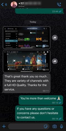 Customer review of 4KMAXX HD streaming quality