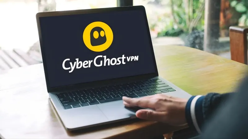 CyberGhost VPN on a laptop